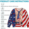 Custom Funny Ugly Sweatshirt - Personalized America 250th Anniversary Christmas Gifts For Husband, Son, Grandson, Brother, Grandpa, Dad, Yourself - A Christmas Full Of Freedom