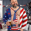 Custom Funny Ugly Sweatshirt - Personalized America 250th Anniversary Christmas Gifts For Husband, Son, Grandson, Brother, Grandpa, Dad, Yourself - A Christmas Full Of Freedom