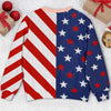 Custom Funny Ugly Sweatshirt - Personalized America 250th Anniversary Christmas Gifts For Husband, Son, Grandson, Brother, Grandpa, Dad, Yourself - A Christmas Full Of Freedom