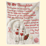 Custom Blanket - Personalized Birthday Gifts For Daughter - Wrapped In Love Everyday Always