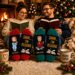 Custom Crew Socks - Personalized Bookish Gifts For Book Lovers, Bookworms, Readers - Life Is Better With Books