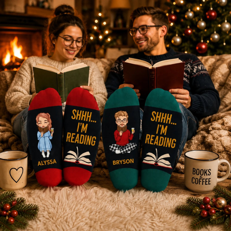 Custom Crew Socks - Personalized Bookish Gifts For Book Lovers, Bookworms, Readers - Life Is Better With Books