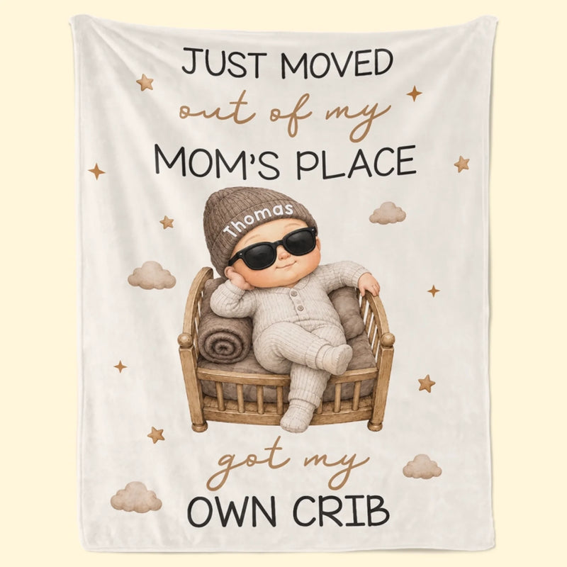 Custom Blanket - Personalized Christmas Baby Shower, Gender Reveal Gifts For New Moms, New Dads, New Parents - From Belly To Crib