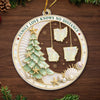 Custom Long Distance Acrylic Ornament - Personalized Christmas Birthday Gifts For Mom, Dad, Brother, Sister - Our Love Is The Greatest Treasure