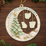 Custom Long Distance Acrylic Ornament - Personalized Christmas Birthday Gifts For Family - Our Love Is The Greatest Treasure