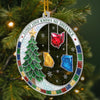 Custom Long Distance Acrylic Ornament - Personalized Christmas Birthday Gifts For Mom, Dad, Brother, Sister - Christmas Sparkles Brighter With Family