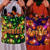 Custom LED Light Bucket Bag - Personalized Halloween  Birthday Gifts For Kids - Give Me All The Candy