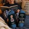 Custom Crew Socks - Personalized Bookish Gifts For Book Lovers, Bookworms, Readers - Busy Reading