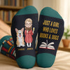 Custom Crew Socks - Personalized Bookish Gifts For Book Lovers, Bookworms, Dog Dad And Mom, Cat Owners - Page Turner, Pup Lover