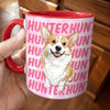 Custom Photo Accent Mug - Personalized Birthday Gifts For Dog Cat Lovers, Dog Dad And Mom, Cat Owners - Warm Sips, Loved Face