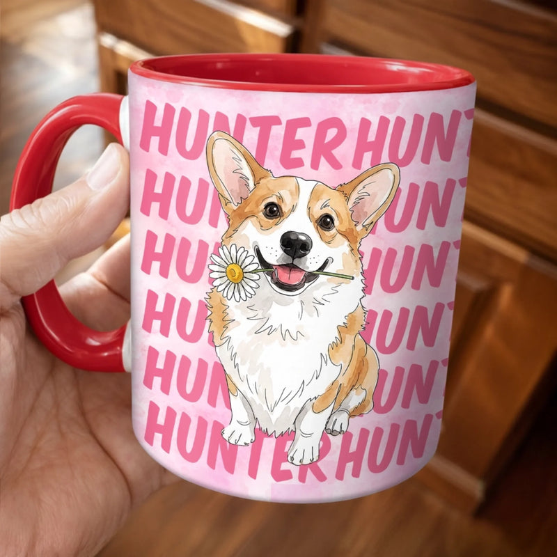 Custom Photo Accent Mug - Personalized Birthday Gifts For Dog Cat Lovers, Dog Dad And Mom, Cat Owners - Warm Sips, Loved Face