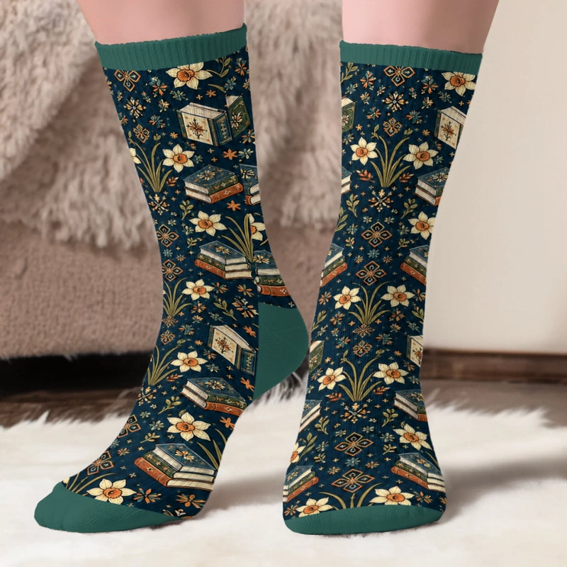 Custom Crew Socks - Personalized Bookish Gifts For Book Lovers, Bookworms, Readers - A Day Well Read