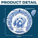 Custom Photo Ceramic Ornament - Personalized Pet Christmas Memorial Sympathy Gifts For Dogs, Cats - Forever Loved Always Remembered