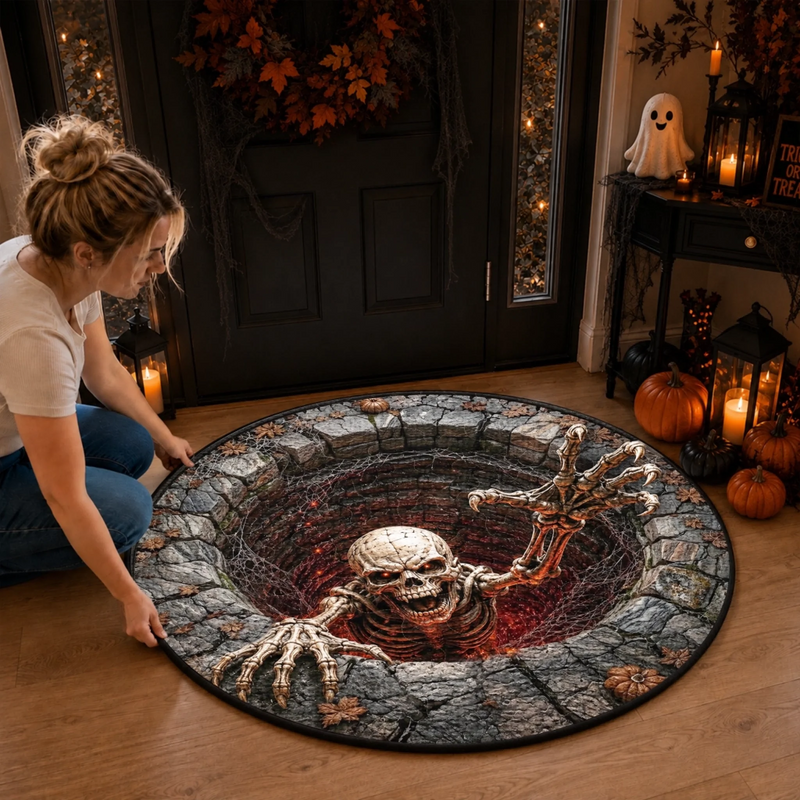 Custom Shaped Doormat - Personalized Halloween Decor Birthday Gifts For Mom, Dad, Brother, Sister - Beware Of What Crawls Out