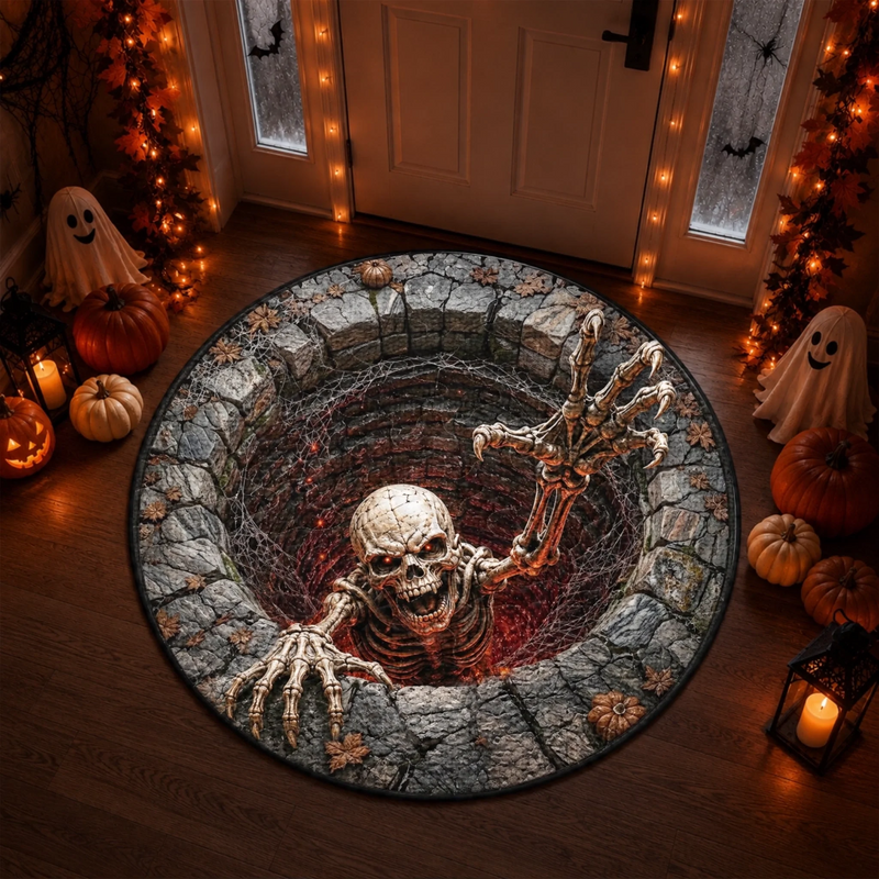 Custom Shaped Doormat - Personalized Halloween Decor Birthday Gifts For Mom, Dad, Brother, Sister - Beware Of What Crawls Out