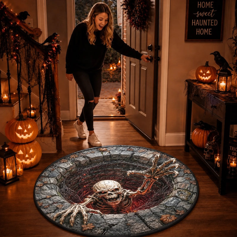 Custom Shaped Doormat - Personalized Halloween Decor Birthday Gifts For Mom, Dad, Brother, Sister - Beware Of What Crawls Out