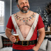Custom Funny T-shirt - Personalized Christmas Birthday Gifts For Husband, Son, Grandson, Brother, Grandpa, Dad, Yourself - Santa Has Been Working Out