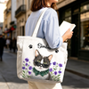 Custom Photo Corduroy Tote Bag - Personalized Birthday Gifts For Dog Cat Lovers, Dog Dad And Mom, Cat Owners - My Garden Of Little Joys