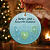 Custom Long Distance Ceramic Ornament - Personalized Christmas Birthday Gifts For Mom, Dad, Brother, Sister - Distance Means Nothing To Family
