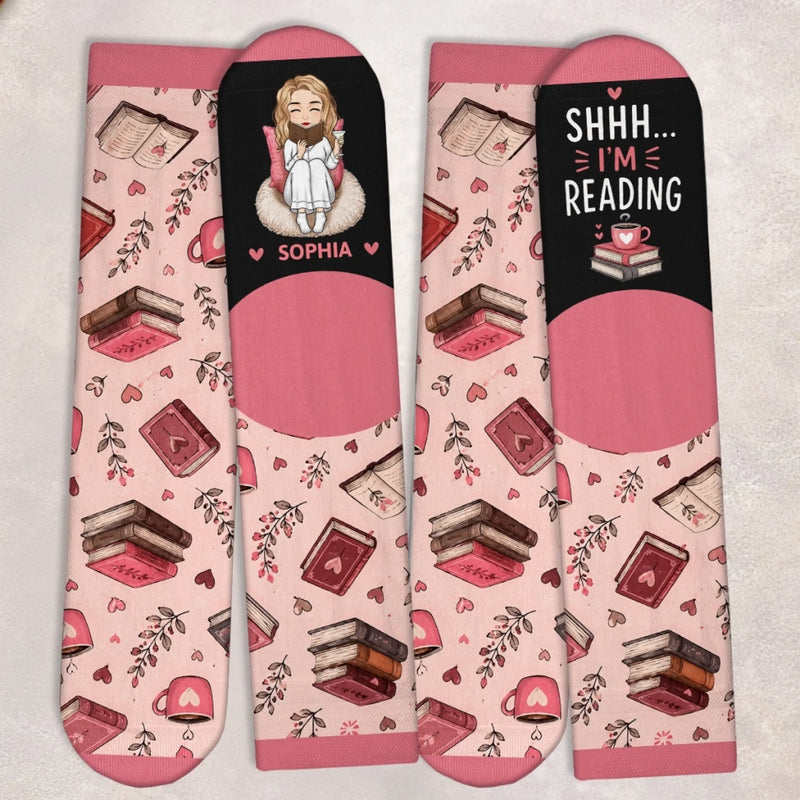 Custom Crew Socks - Personalized Bookish Gifts For Book Lovers, Bookworms, Readers - Pages Before Plans