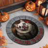 Custom Photo Clown Shaped Doormat - Personalized Halloween Decor Birthday Gifts For Dog Cat Lovers, Dog Dad And Mom, Cat Owners - Down In The Sewer