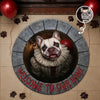 Custom Photo Clown Shaped Doormat - Personalized Halloween Decor Birthday Gifts For Dog Cat Lovers, Dog Dad And Mom, Cat Owners - Down In The Sewer