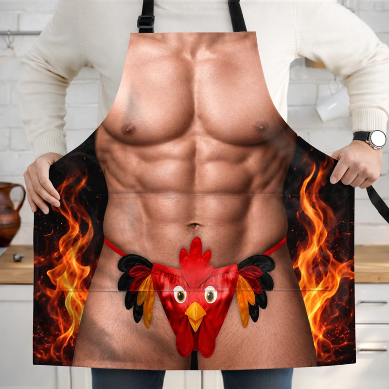Custom Funny Apron With Pocket - Personalized Birthday Gifts For Husband, Son, Grandson, Brother, Grandpa, Dad, Yourself - Built For Good Times