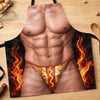 Custom Funny Apron With Pocket - Personalized Birthday Gifts For Husband, Son, Grandson, Brother, Grandpa, Dad, Yourself - Just Out Here Showing Off