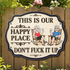 Custom Shaped Metal Sign - Personalized Anniversary Wedding Gifts For Husband And Wife, Him And Her - A Little Slice Of Heaven