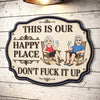 Custom Shaped Metal Sign - Personalized Anniversary Wedding Gifts For Husband And Wife, Him And Her - A Little Slice Of Heaven