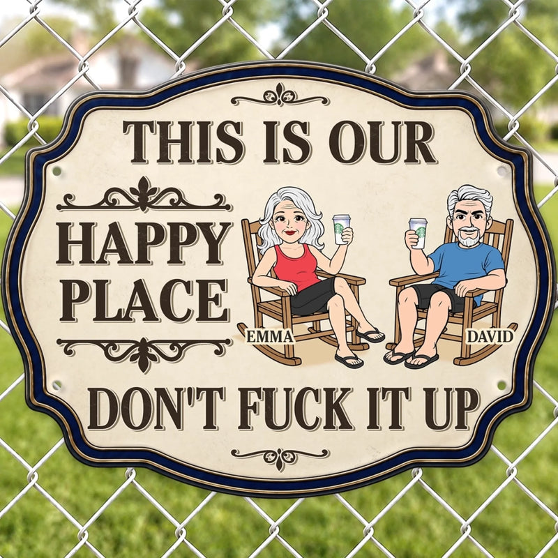 Custom Shaped Metal Sign - Personalized Anniversary Wedding Gifts For Husband And Wife, Him And Her - A Little Slice Of Heaven