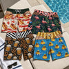 Custom Funny Patriotic Men Swim Trunks - Personalized Birthday Gifts For Husband, Son, Grandson, Brother, Grandpa, Dad, Yourself - Caution Wide Load Ahead