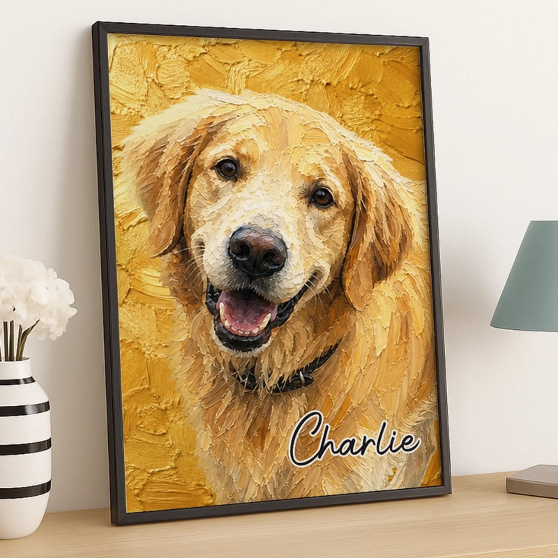 Custom Photo Vertical Poster - Personalized Pet Memorial Sympathy Gifts For Dogs, Cats  - Always Loved, Always Missed