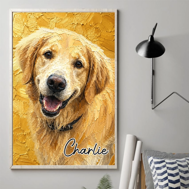 Custom Photo Vertical Poster - Personalized Pet Memorial Sympathy Gifts For Dogs, Cats  - Always Loved, Always Missed