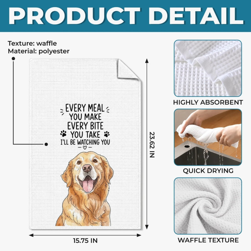 Custom Photo Kitchen Towel - Personalized Birthday Gifts For Dog Cat Lovers, Dog Dad And Mom, Cat Owners - Where Paws Meet Home
