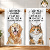 Custom Photo Kitchen Towel - Personalized Birthday Gifts For Dog Cat Lovers, Dog Dad And Mom, Cat Owners - Where Paws Meet Home