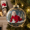 Custom Photo First Christmas Acrylic Ornament - Personalized  Christmas Baby Shower, Gender Reveal Gifts For New Moms, New Dads, New Parents - Little Star Of Our Holiday Night