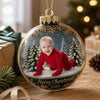 Custom Photo First Christmas Acrylic Ornament - Personalized  Christmas Baby Shower, Gender Reveal Gifts For New Moms, New Dads, New Parents - Little Star Of Our Holiday Night