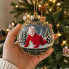 Custom Photo First Christmas Acrylic Ornament - Personalized  Christmas Baby Shower, Gender Reveal Gifts For New Moms, New Dads, New Parents - Little Star Of Our Holiday Night