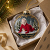 Custom Photo First Christmas Acrylic Ornament - Personalized  Christmas Baby Shower, Gender Reveal Gifts For New Moms, New Dads, New Parents - Little Star Of Our Holiday Night