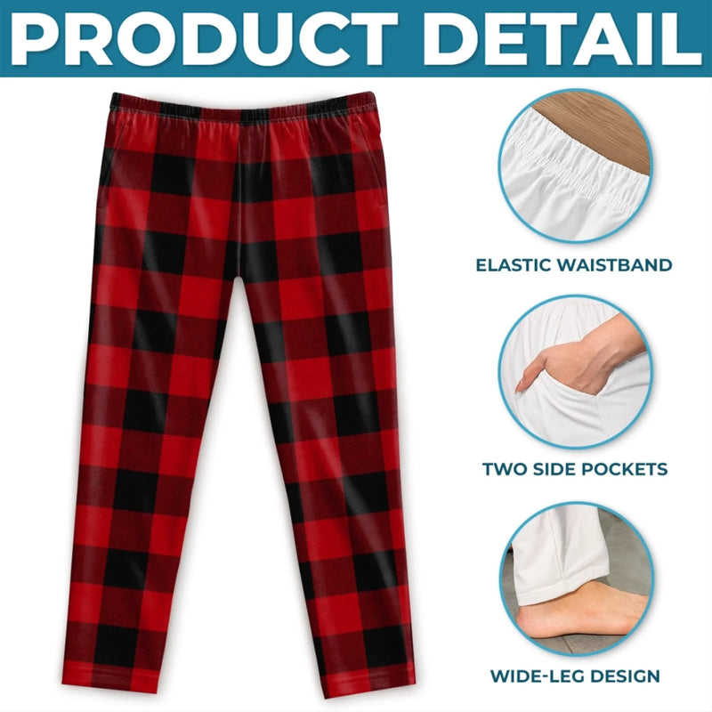 Custom Funny Pajama Pants - Personalized Christmas Birthday Gifts For Husband, Son, Grandson, Brother, Grandpa, Dad, Yourself - Chilly Breeze In The Back