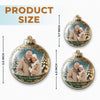Custom Photo Acrylic Ornament - Personalized Christmas Anniversary Gifts For Husband And Wife, Him And Her - Love Is In The Air