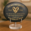 Custom Printed Rock - Personalized Anniversary Wedding Gifts For Husband And Wife, Him And Her - Forever Grounded In Love