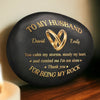 Custom Printed Rock - Personalized Anniversary Wedding Gifts For Husband And Wife, Him And Her - Forever Grounded In Love