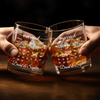 Custom Whiskey Glass - Personalized Anniversary Wedding Gifts For Husband And Wife, Him And Her - Cheers To Forever Love