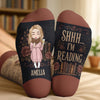 Custom Crew Socks - Personalized Bookish Gifts For Book Lovers, Bookworms, Readers - Lost In My Favorite Novel Today