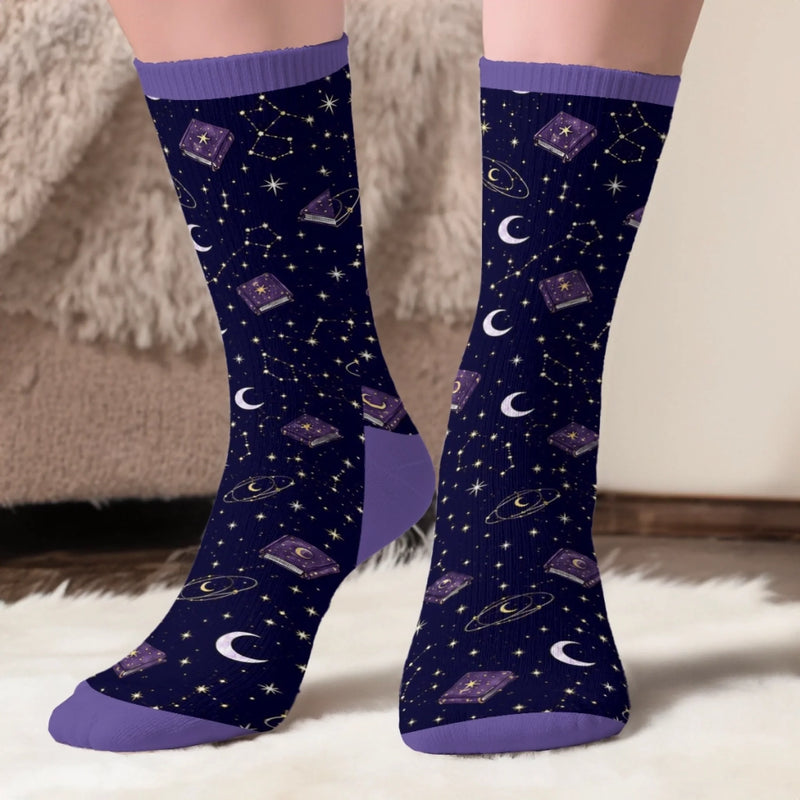 Custom Crew Socks - Personalized Bookish Gifts For Book Lovers, Bookworms, Readers - A Good Story Never Really Ends