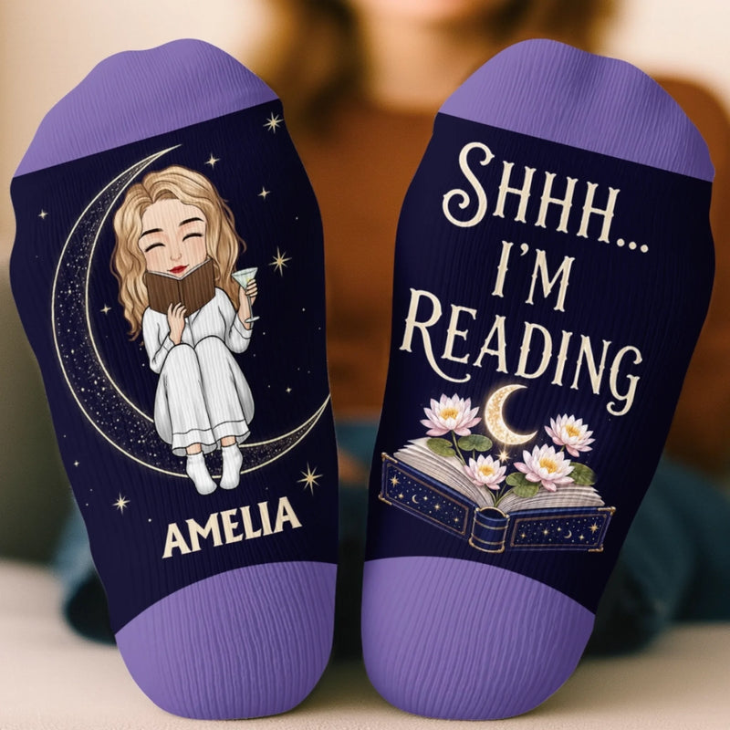 Custom Crew Socks - Personalized Bookish Gifts For Book Lovers, Bookworms, Readers - A Good Story Never Really Ends
