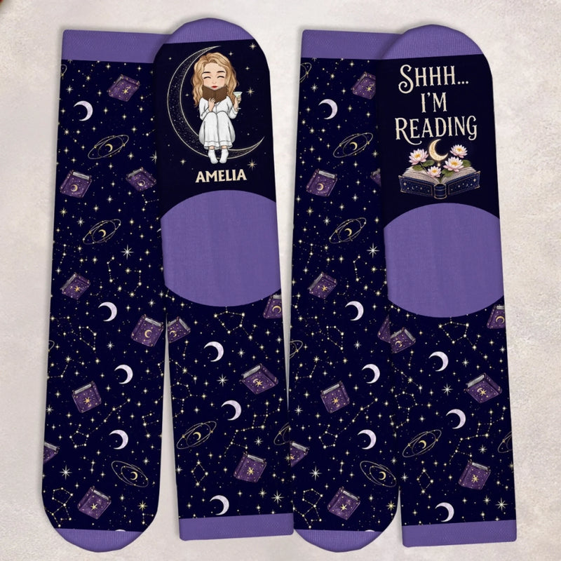 Custom Crew Socks - Personalized Bookish Gifts For Book Lovers, Bookworms, Readers - A Good Story Never Really Ends