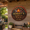 Custom BBQ Shaped Wood Sign - Personalized Grilling Gifts For BBQ Lovers, Husband, Son, Grandson, Brother, Grandpa, Dad, Yourself - Grill Master At Work